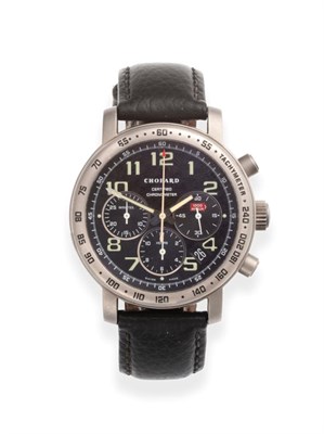 Lot 144 - A Titanium Automatic Calendar Chronograph Wristwatch, signed Chopard, certified chronometer, model
