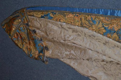 Lot 260 - A pale indigo and gold cape