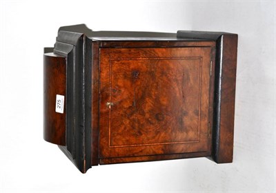 Lot 275 - Victorian figured walnut table top writing cabinet