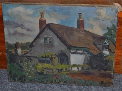 Lot 326 - Ted' Leycester Roxby (Mid 20th century) Saddlebole Farm, Alderley Edge, Cheshire, signed and...