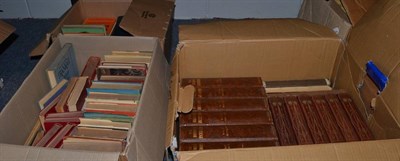 Lot 1011 - Six boxes of books, some 20th century literature in dust jackets. Sets of The Business...