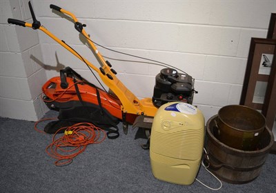 Lot 1029 - Partner Electrolux 35 Classic Rotivator, Flymo garden vac, Ebac dehumidifier, copper jardiniere and