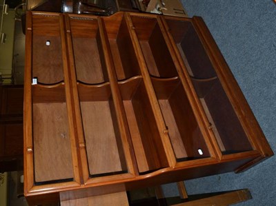 Lot 1054 - A mahogany waterfall display cabinet