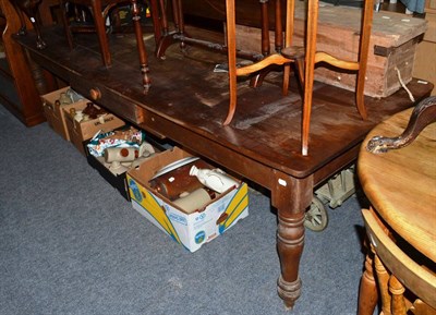 Lot 1057 - Large rectangular pine farmhouse table