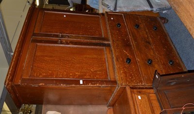 Lot 1060 - Victorian scumbled pine cupboard on chest