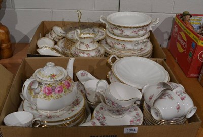 Lot 1084 - A Royal Albert "Dimity Rose" tea and dinner service and a Royal Osborne dinner service (qty)