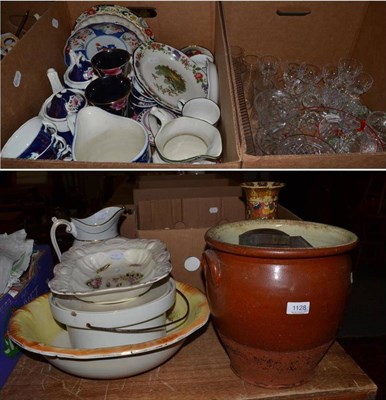 Lot 1128 - Decorative ceramics and glass including a Coalport tea service, a Victorian lustre tea service, etc