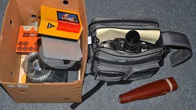 Lot 1140 - Two Pentax 35mm cameras, assorted accessories and quantity of cine cameras and accessories