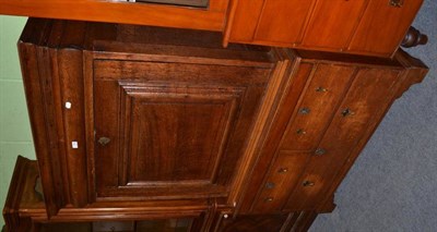 Lot 1183 - An oak secretaire bureau