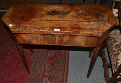 Lot 1212 - A 19th century crossbanded mahogany card table