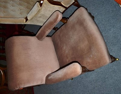 Lot 1226 - A Victorian upholstered nursing chair