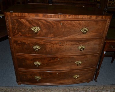 Lot 1251 - A George IV mahogany bow fronted chest