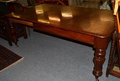 Lot 1300 - Victorian mahogany pull out table with centre leaf