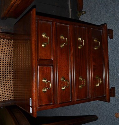 Lot 1304 - Small reproduction mahogany four height chest of drawers