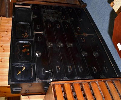 Lot 1048A - A 19th century Japanese lacquer stacking cupboard