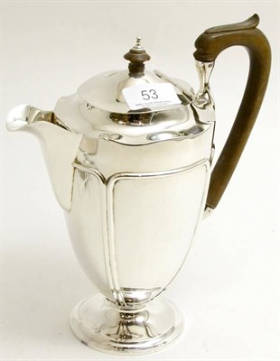 Lot 53 - A silver coffee pot