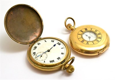 Lot 78 - Two gold plated pocket watches
