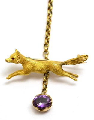 Lot 86 - A running fox brooch and a belcher necklace (2)