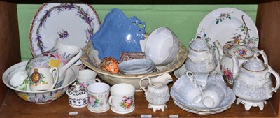 Lot 161 - A group of miscellaneous ceramics including tea service, wash jug and bowl, Royal commemorative mug