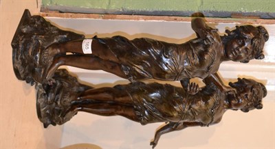 Lot 165 - A pair of spelter figures