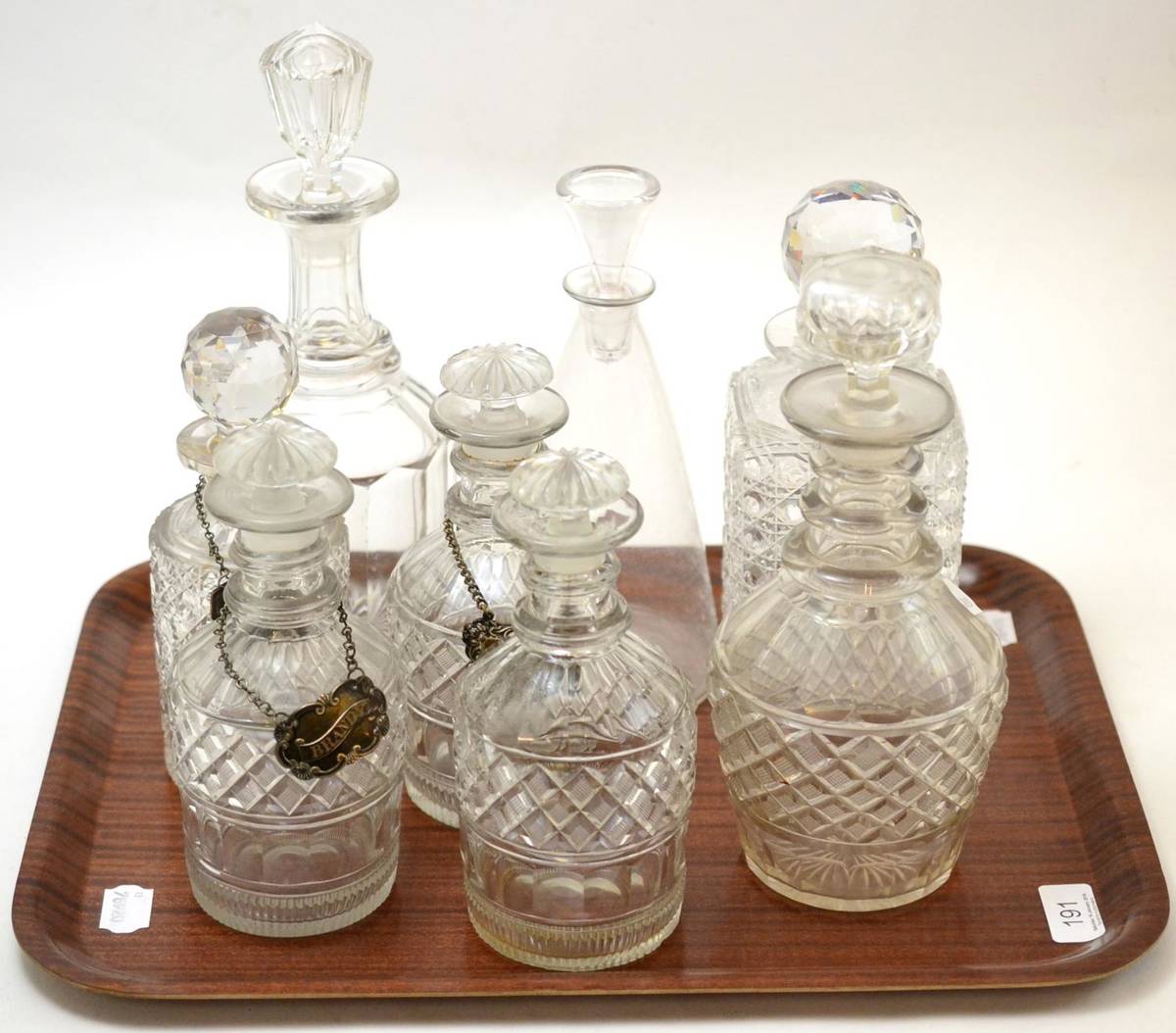 Lot 191 - A group of eight decanters