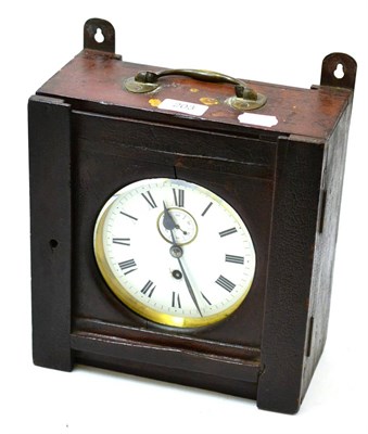 Lot 203 - A table timepiece, case with a carrying handle
