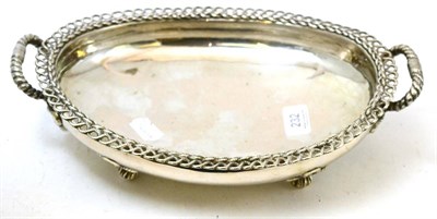 Lot 232 - A German silver oval dish