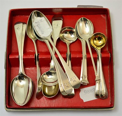 Lot 257 - A quantity of assorted silver spoons including tea, coffee and salts form various assay offices...