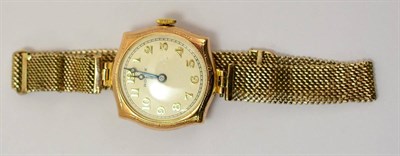 Lot 261 - A lady's 9ct gold wristwatch, signed Rolex