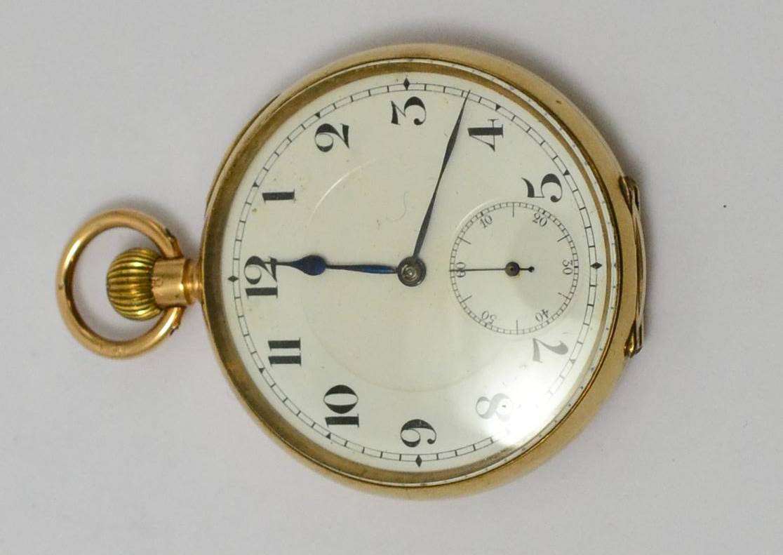 Lot 281 - A 9ct gold pocket watch