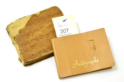 Lot 307 - Two autograph books, mainly entertainers, signatures include Des O'Connor, Harry Secombe, Beau...