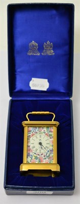 Lot 309 - Halcyon days V & A carriage timepiece in case