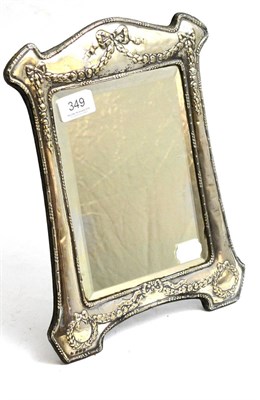 Lot 349 - A silver framed easel mirror