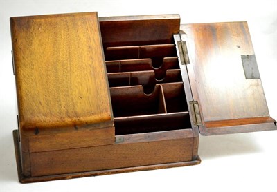 Lot 364 - An oak correspondence box