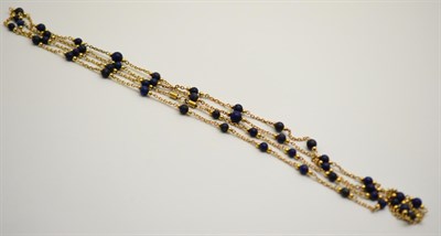 Lot 374 - A lapis lazuli chain (unmarked)