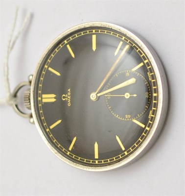 Lot 388 - An Art Deco Omega pocket watch, the movement numbered 8679458, the case back 9603362, with a...