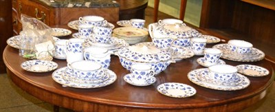 Lot 423 - A Spode Blue Colonel pattern dinner service comprising: eight dinner plates, two tureens, a...