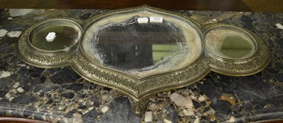 Lot 425 - A large 19th century mirrored silver plate plateau