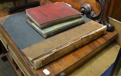 Lot 436 - A large Victorian scrap book together with two smaller scrap books (3)