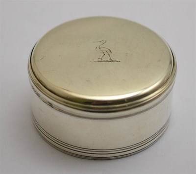 Lot 459 - A George III silver snuff box, struck three times with the makers mark TH