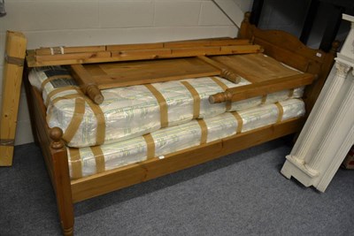 Lot 1004 - Two pine single beds with mattresses