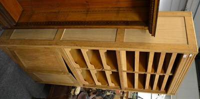 Lot 1016 - An Edwardian oak shop fitting