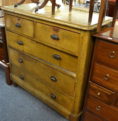 Lot 1023 - A Victorian pine chest of drawers