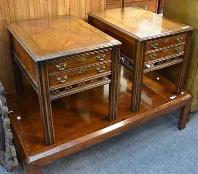 Lot 1024 - Pair of oak bedside cabinets