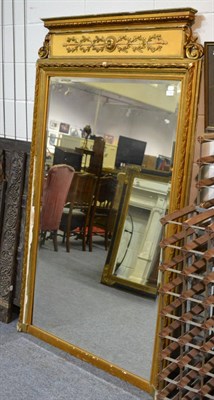 Lot 1029 - A 19th century French carved giltwood and gesso overmantel mirror