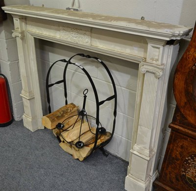 Lot 1031 - White painted Adams style fireplace