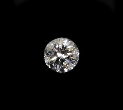 Lot 253 - A Loose Round Brilliant Cut Diamond, 0.57 Carat, Colour F, Clarity VS1