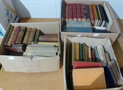 Lot 1053 - Three boxes of 19th century and later books including historical reference, poetry ,etc (some...