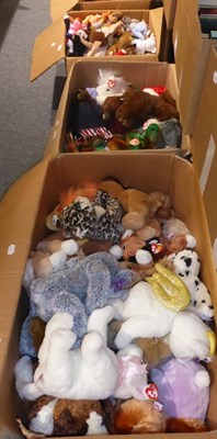 Lot 1056 - Five boxes containing a large quantity of TY Beanie Babies