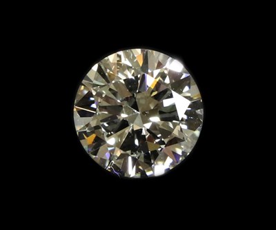 Lot 256 - A Loose Round Brilliant Cut Diamond, 3.01 Carat, Colour J, Clarity VVS2